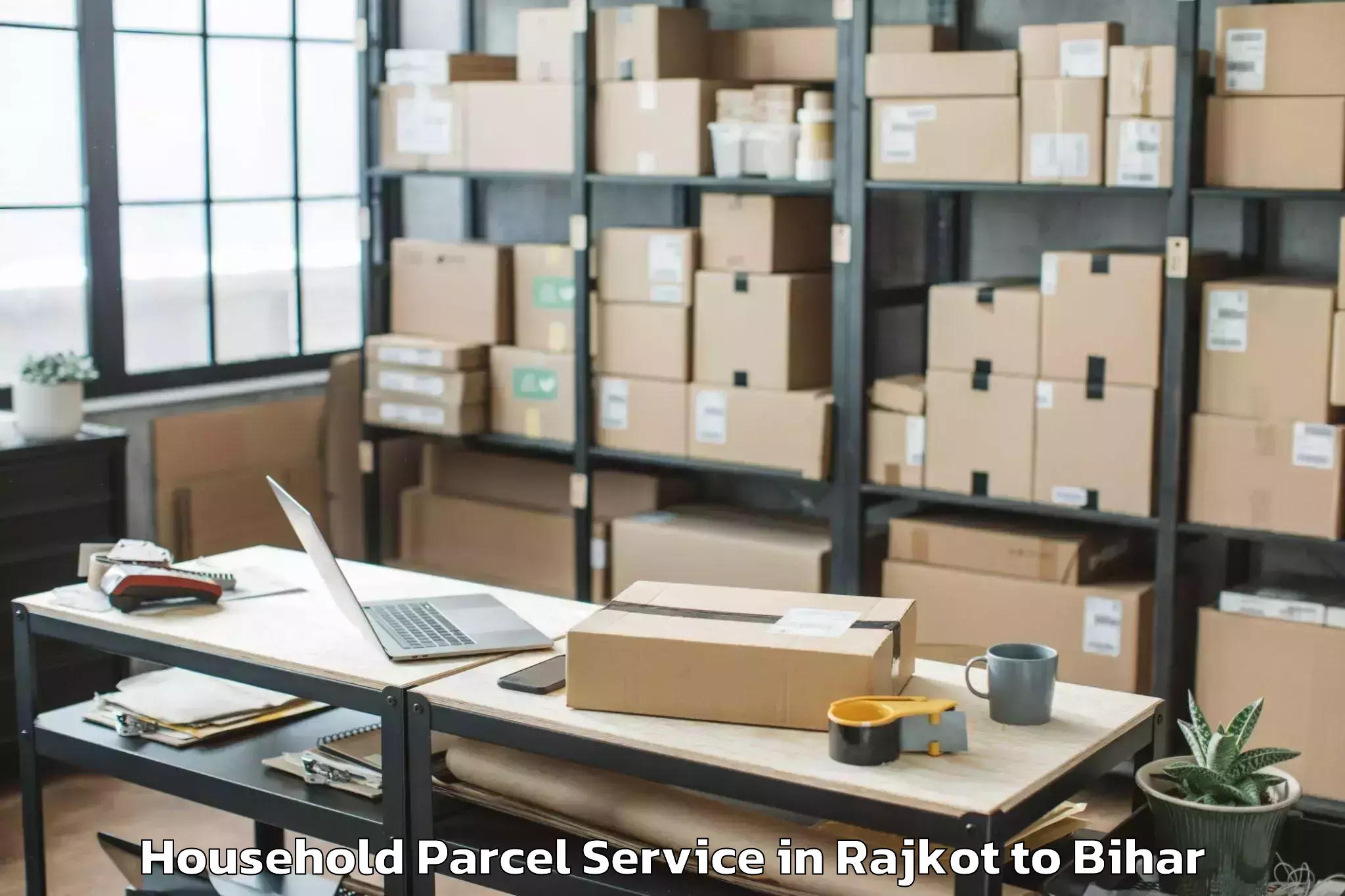 Easy Rajkot to Lalit Narayan Mithila Universi Household Parcel Booking